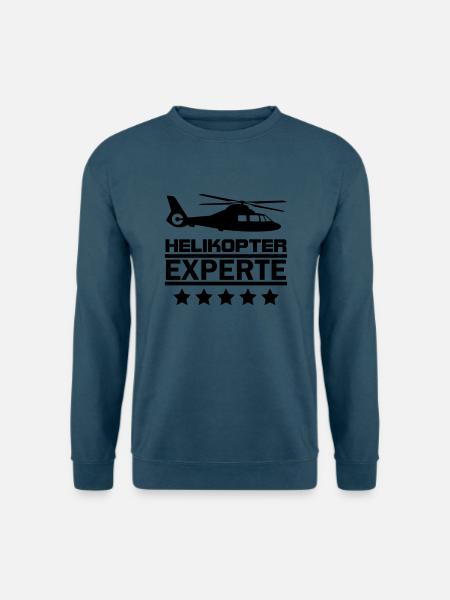 helikopter experte - Unisex Pullover - Indigoblau