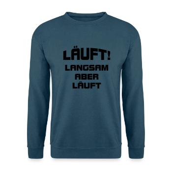 Läuft langsam - Unisex Pullover - Indigoblau - Vorne
