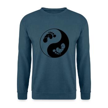 Füße Abdruck Yin - Unisex Pullover - Indigoblau - Vorne