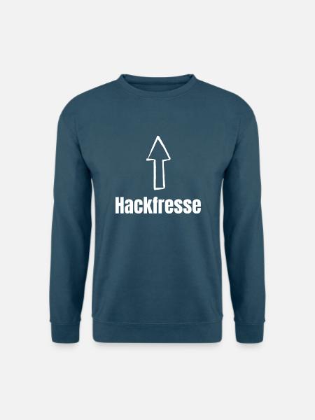 Hackfresse Pfeil Oben - Unisex Pullover - Indigoblau