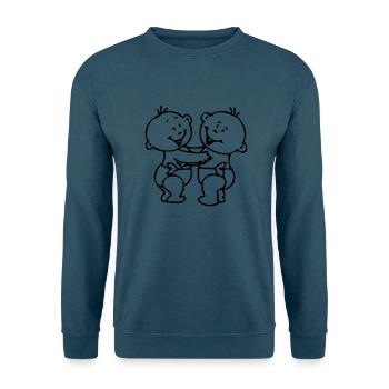 twin boys © - Unisex Pullover - Indigoblau - Vorne