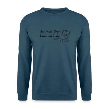 der frühe vogel - Unisex Pullover - Indigoblau - Vorne