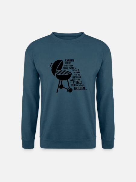 kein richtiges grillen - Unisex Pullover - Indigoblau