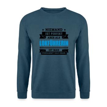 Funshirt Lokführerin - Unisex Pullover - Indigoblau - Vorne