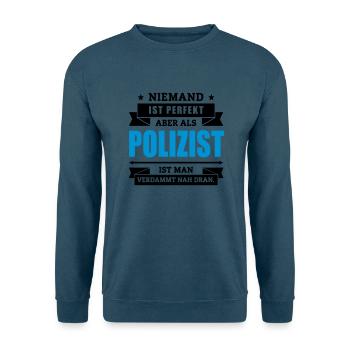 Funshirt Polizist - Unisex Pullover - Indigoblau - Vorne