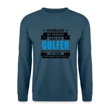 Funshirt Golfer - Unisex Pullover - Indigoblau - Vorne