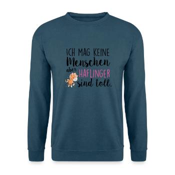 Haflinger sind toll - Unisex Pullover - Indigoblau - Vorne