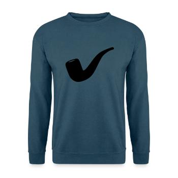 Pfeife - Unisex Pullover - Indigoblau - Vorne