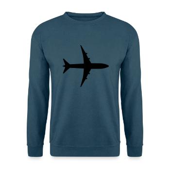 Plane - Unisex Pullover - Indigoblau - Vorne