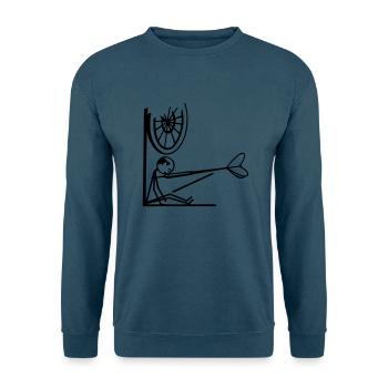 Mord mit Dartpfeil, Krimi, Tatort - Unisex Pullover - Indigoblau - Vorne