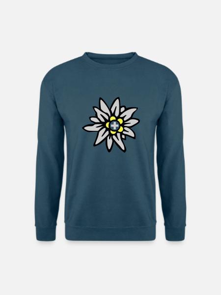 Edelweiss (für rotes Shirt) - Unisex Pullover - Indigoblau