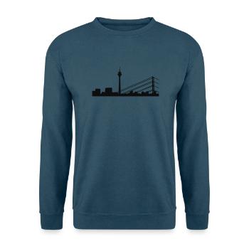 Düsseldorf Panorama - Unisex Pullover - Indigoblau - Vorne