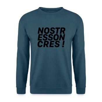 No Stress On Cres / block - Unisex Pullover - Indigoblau - Vorne