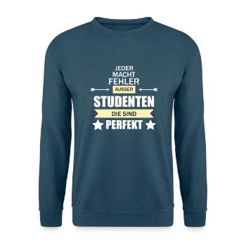 Student - Unisex Pullover - Indigoblau - Vorne