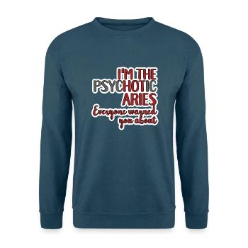 Sternzeichen Widder / Zodiac Aries - Unisex Pullover - Indigoblau - Vorne