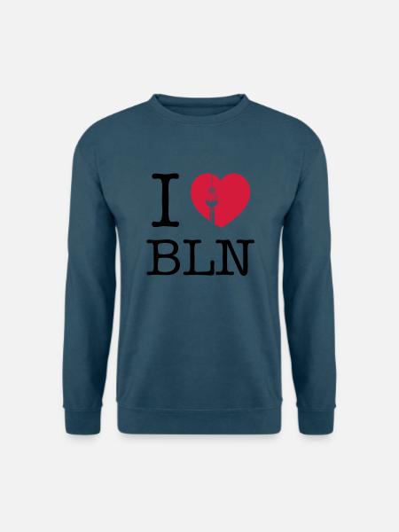 I HEART BERLIN - I LOVE BERLIN - FERNSEHTURM - TV - Unisex Pullover - Indigoblau