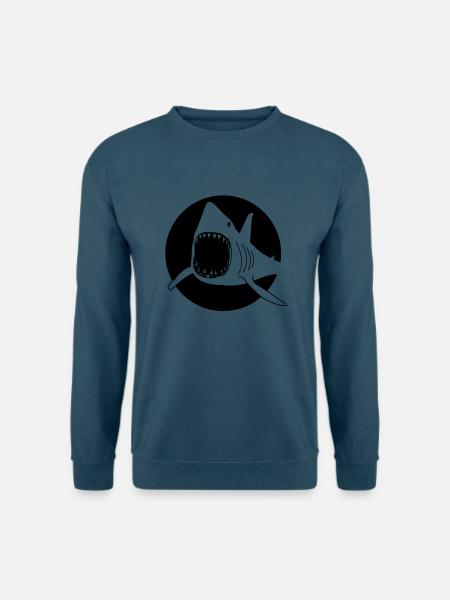 Shark / Hai - Unisex Pullover - Indigoblau