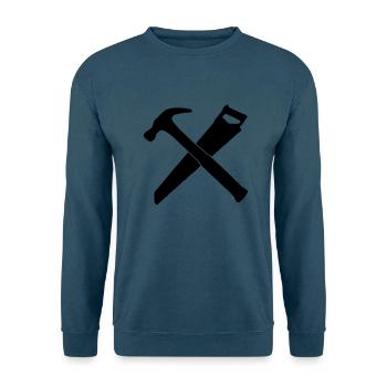 hammer and saw - Unisex Pullover - Indigoblau - Vorne