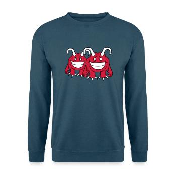 paar liebe verliebt paerchen 2 freunde daemon teuf - Unisex Pullover - Indigoblau - Vorne