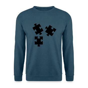 Puzzle - Unisex Pullover - Indigoblau - Vorne