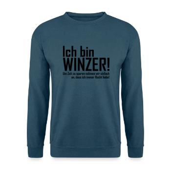 ich bin winzer - Unisex Pullover - Indigoblau - Vorne