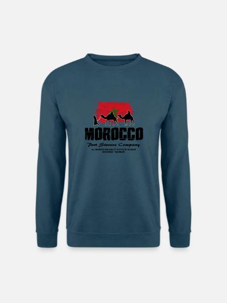 Morocco - Camel & Flag - Unisex Pullover - Indigoblau