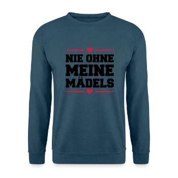nie ohne meine maedels herz - Unisex Pullover - Indigoblau - Vorne