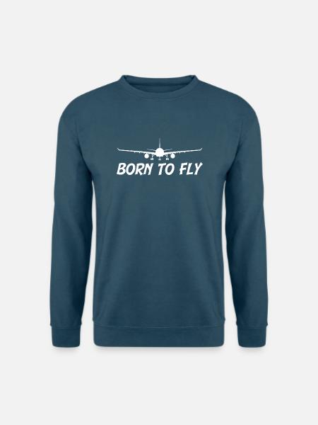 Born Fly – für Piloten und Flugzeuge - Unisex Pullover - Indigoblau