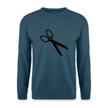 Schere - Unisex Pullover - Indigoblau - Vorne