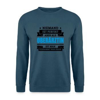 Funshirt Oberärztin - Unisex Pullover - Indigoblau - Vorne