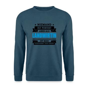 Funshirt Landwirtin - Unisex Pullover - Indigoblau - Vorne