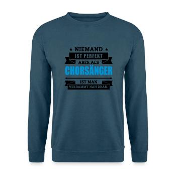 Funshirt Chorsänger - Unisex Pullover - Indigoblau - Vorne