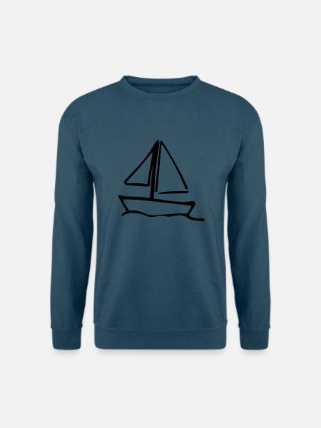 Segelboot,Segel,Sommer,Feiertag,Meer,Boot,Regatta - Unisex Pullover - Indigoblau