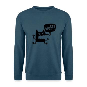 wuff - Hund - Unisex Pullover - Indigoblau - Vorne