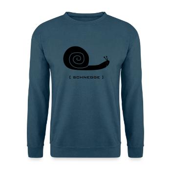 schnegge schnecke kriechtier snail liebling schatz - Unisex Pullover - Indigoblau - Vorne