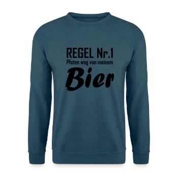 Regel Nr 1 bier - Unisex Pullover - Indigoblau - Vorne