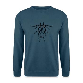 blitz muster donner wetter unwetter sturm elektris - Unisex Pullover - Indigoblau - Vorne