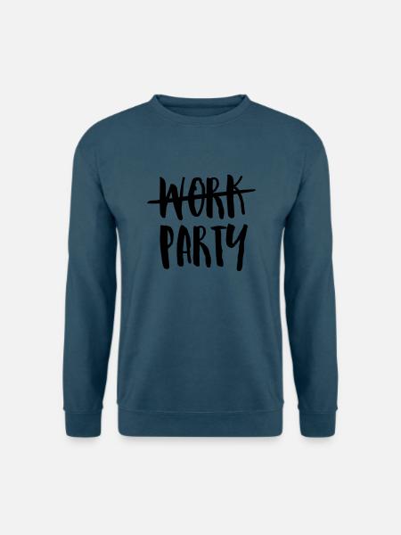 Work - Party - Unisex Pullover - Indigoblau