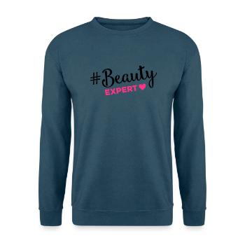 beauty expert hashtag - Unisex Pullover - Indigoblau - Vorne
