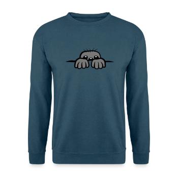 Maulwurf guckt raus - Unisex Pullover - Indigoblau - Vorne
