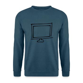 Bildschirm,Fernsehgerät,Fernseher,Glotze,TV,Röhre, - Unisex Pullover - Indigoblau - Vorne