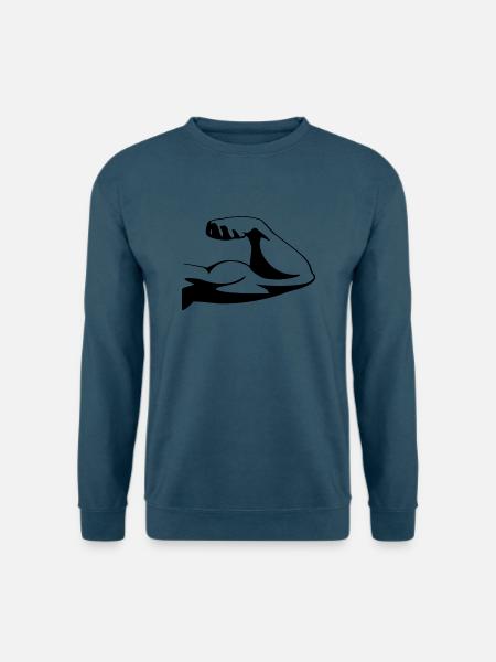 Muskel Bizeps Oberarm - Unisex Pullover - Indigoblau