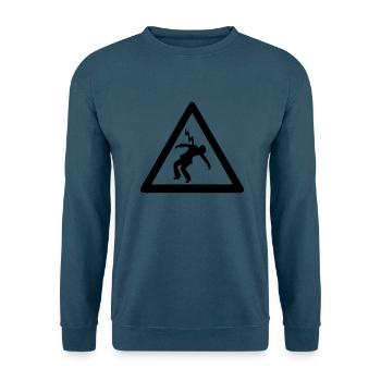 elektriker blitzschlag signalisiert gefahr - Unisex Pullover - Indigoblau - Vorne