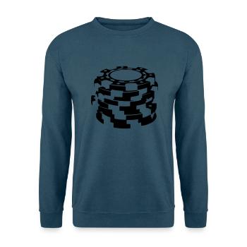 Poker Chips - Unisex Pullover - Indigoblau - Vorne
