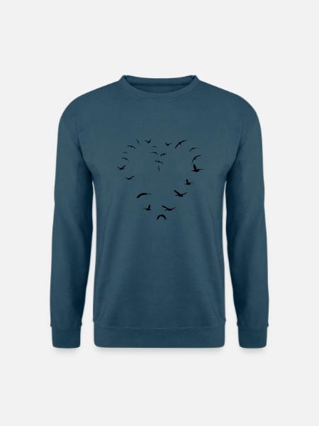 birdheart - Unisex Pullover - Indigoblau