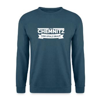 AUS CHEMNITZ - Unisex Pullover - Indigoblau - Vorne