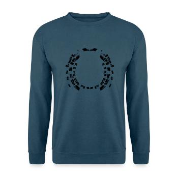 Kreis Muster Rund Rahmen Umrandung - Unisex Pullover - Indigoblau - Vorne