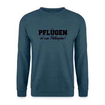 pflügen ist eine philosophie - Unisex Pullover - Indigoblau - Vorne