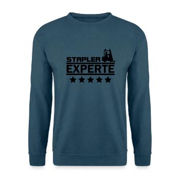 stapler experte - Unisex Pullover - Indigoblau - Vorne