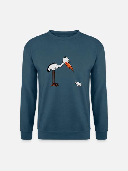 storch frosch witzig - Unisex Pullover - Indigoblau